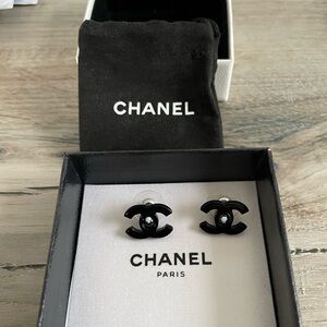 CHANEL CC Stud Earrings